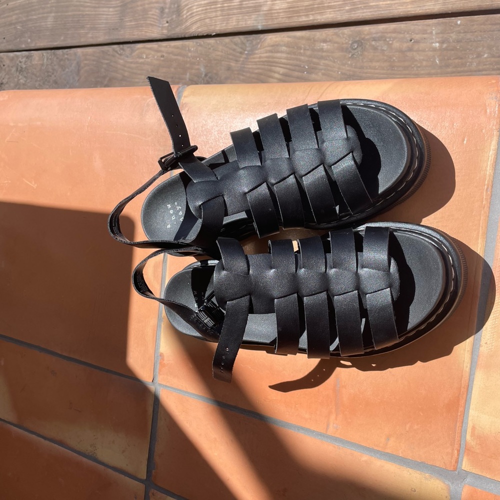 Platform sandals: look like Doc Martins. Worn once.